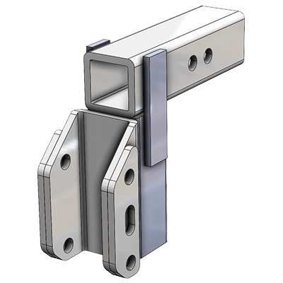 Harmar AL1242HD Class III Heavy-Duty Short 2-Inch Drop Hitch Adapter