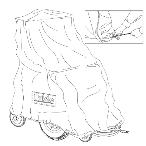 Pride Mobility Power Chair Weather Cover — Large (76"L x 52"H)