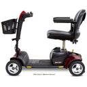 Go Go® Sport 4-Wheel Portable Scooter - Quad Configuration - Red - Left Side - Image 6