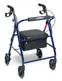Lumex Basic Four-Wheel Rollator with Padded Seat