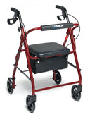 Lumex Basic Four-Wheel Rollator with Padded Seat - Image 2