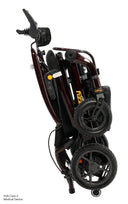 Pride Jazzy Carbon 27 folded for transport