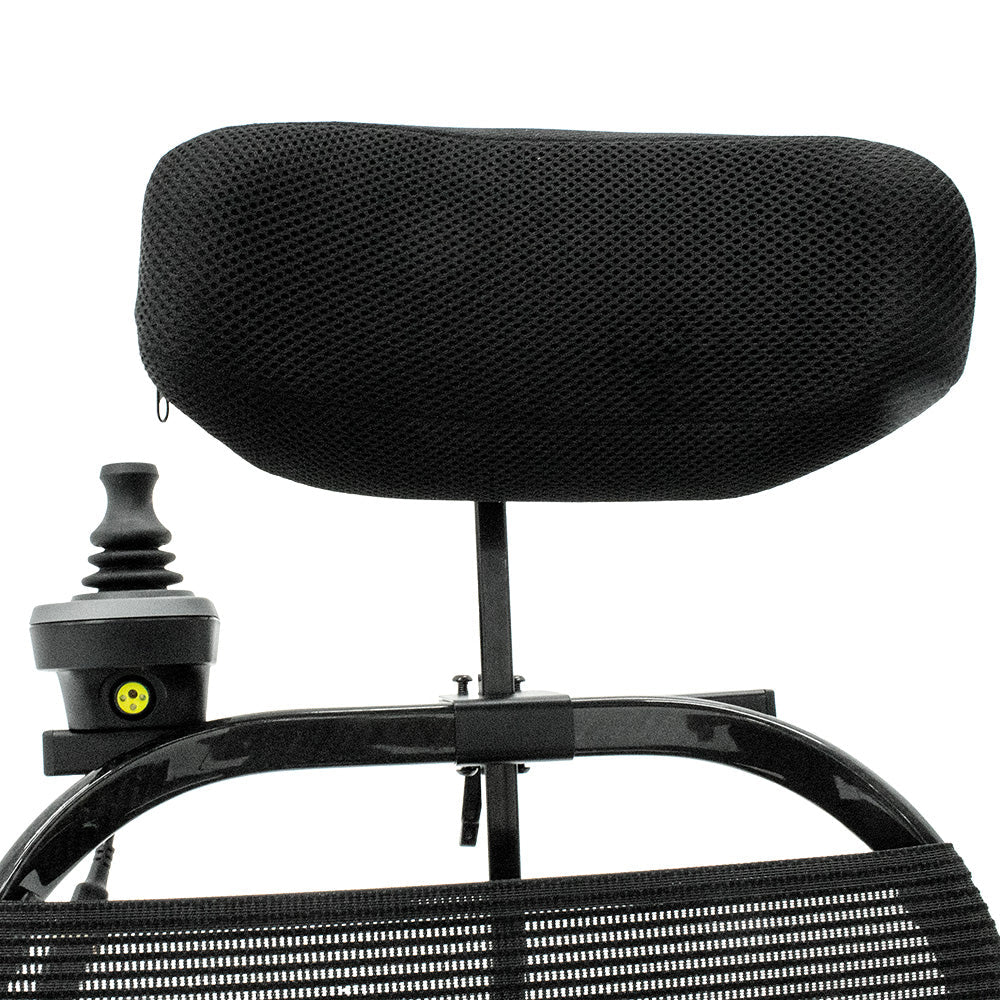 Pride Jazzy Ultra Light headrest with attendant control bracket, part ACC2401978