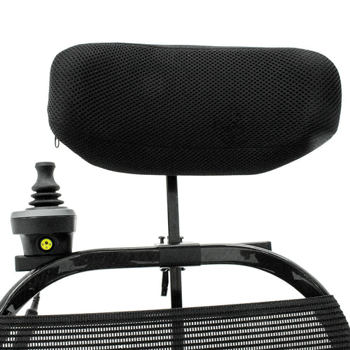 Pride Jazzy Ultra Light headrest with attendant control bracket, part ACC2401978
