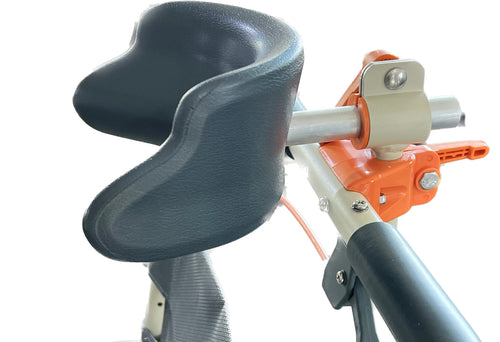 ShowerBuddy Neck Rest Assembly (NRA) fitted to a TubBuddy frame