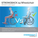 Strongback Ergonomic Lumbar Support Manual Wheelchair — view 2