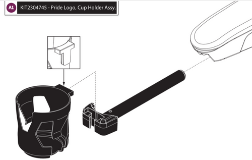 Pride Mobility Cup Holder KIT2304745 — View 2