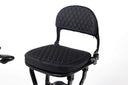 Padded seating, adjustable armrests, and smooth rear suspension ensure everyday comfort at home or on the go