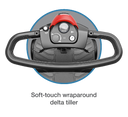 Go Go Elite Traveller Gen 3 delta tiller with angle-adjustment knob and 3-pin charging port