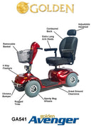Golden Avenger GA541 4-Wheel Heavy-Duty Mobility Scooter - Image 3