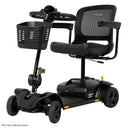 Go Go Elite Traveller 2 Platinum 4-Wheel Scooter in Black Platinum, Left View