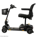 Go Go Elite Traveller 2 Platinum 4-Wheel Scooter in Black Platinum, Left View
