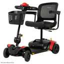 Go Go Elite Traveller 2 Platinum 4-Wheel Scooter in Red Platinum, Left View