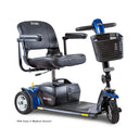 Go Go Sport 3-Wheel Portable Scooter - Tri-Configuration in Blue, Right View