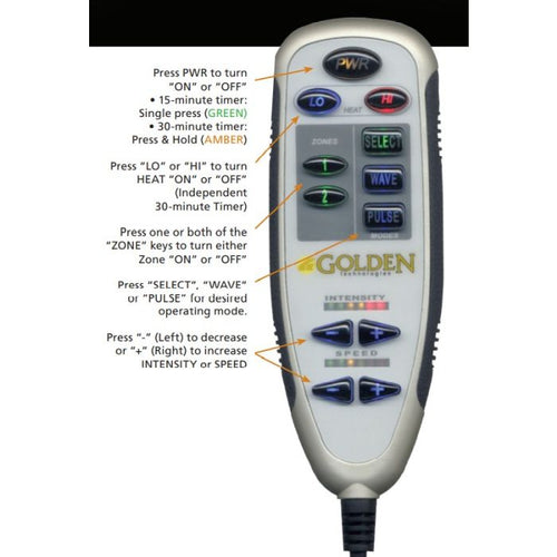 Golden Lift Chair option, Heat & Massage