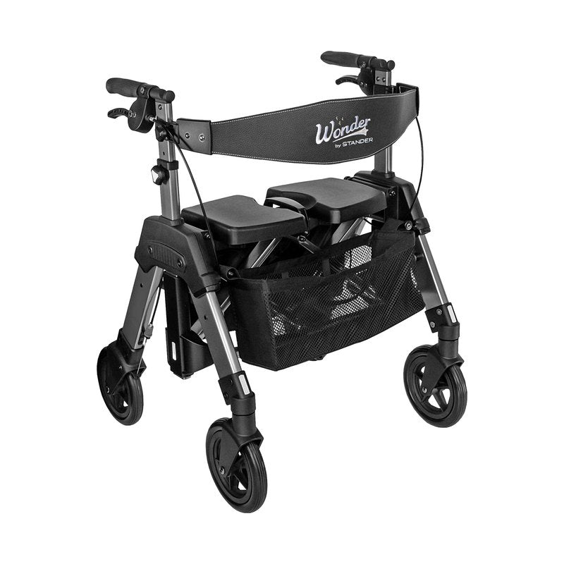 Rollator walker with seat — walking aids