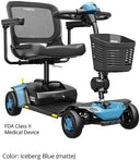 Pride Go Go Elite Traveller Gen 3 Platinum in Iceberg Blue — optional Pride accessory panel colour