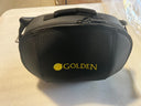 Golden hard-sided backpack-style travel case MBA-BAG-GSBP — AME product photo