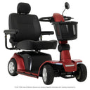 Maxima 4-Wheel Stability Base Scooter by Pride Mobility in Red, Beauty Shot View