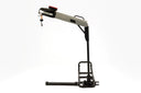 Monarch Atlas 4 portable car lift with silver boom mounted on the New SUV Base, side view.