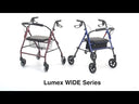 Set N' Go Wide Seat Height Adjustable Rollator
