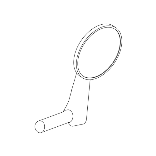 Pride Rearview Mirror — Straight Tiller — Pride Mobility part ACC134496 (manufacturer image)