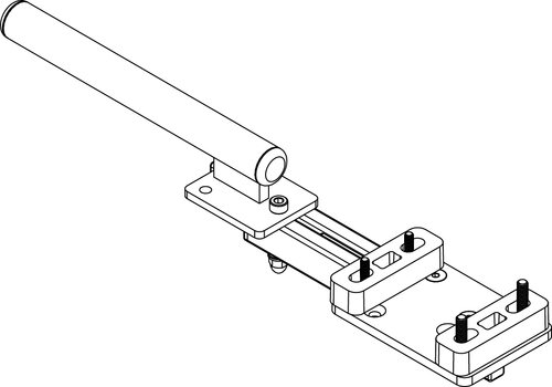 Retract4 Swing-Away Joystick Mounting Bracket, Left — Pride Mobility part KIT1907544 (manufacturer image)