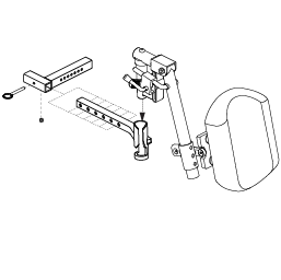 Residual Limb Support — Right (Jazzy EVO 613 / 614 / 614HD) — Pride Mobility part KITASMB1592 (manufacturer image)