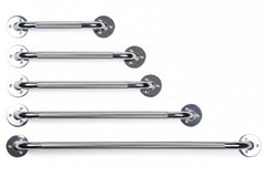 Lumex Chrome Grab Bar, Knurled