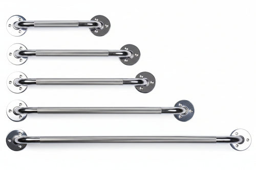 Lumex Chrome Grab Bar, Knurled