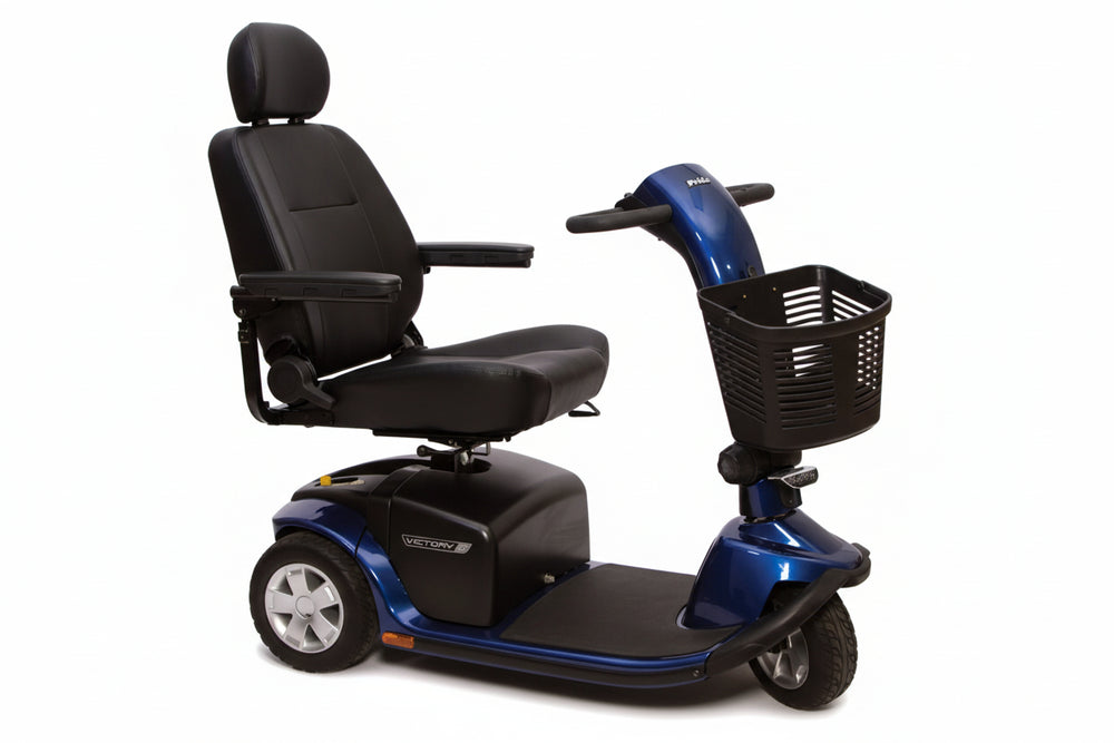 Victory 10 3-Wheel Portable Scooter - Standard Edition - Blue - Right Side - Image 3